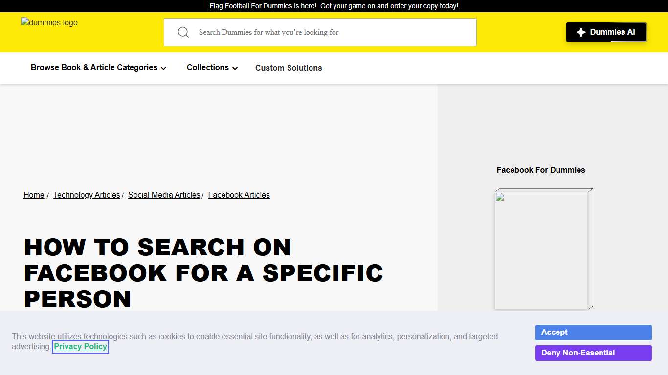How to Search on Facebook for a Specific Person | dummies
